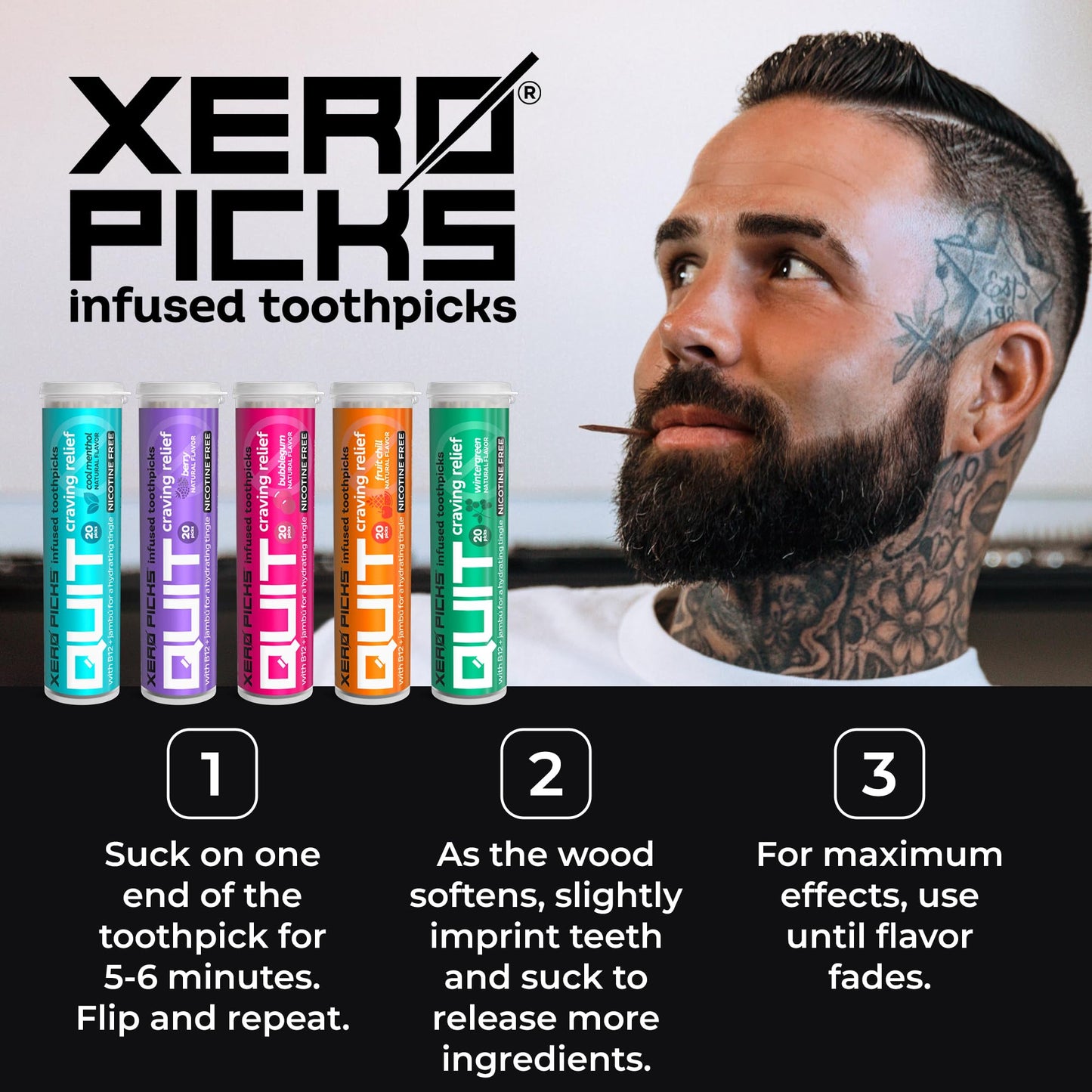 Xero Picks Infused Flavored Toothpicks to Help Quit Smoking - Nicotine Xero PicksBuy Supplements Australia