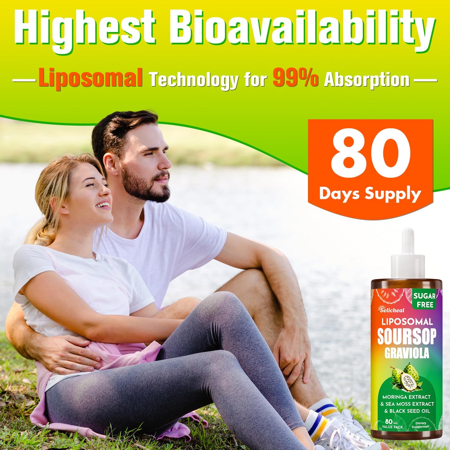 (80ML) Supplement Liquid Drops, 10 in 1 Soursop Multivitamin Drops with Leaf Extract & Sea Moss, for Cell Support & Regeneration, Immunity, Gut, Zzz, Skin & Antioxidant | 2.8 Fl Oz - 80 Days Supply SelichealBuy Supplements Australia
