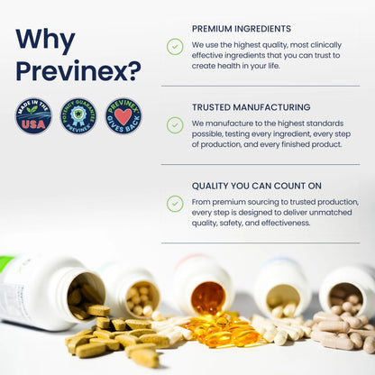 Previnex Multivitamin, Mineral & Antioxidant Plus - Multivitamin for Men & Women with Vital Nutrients, Vitamin C & Vitamin D & Vitamin E, 112 Tablets Previnex