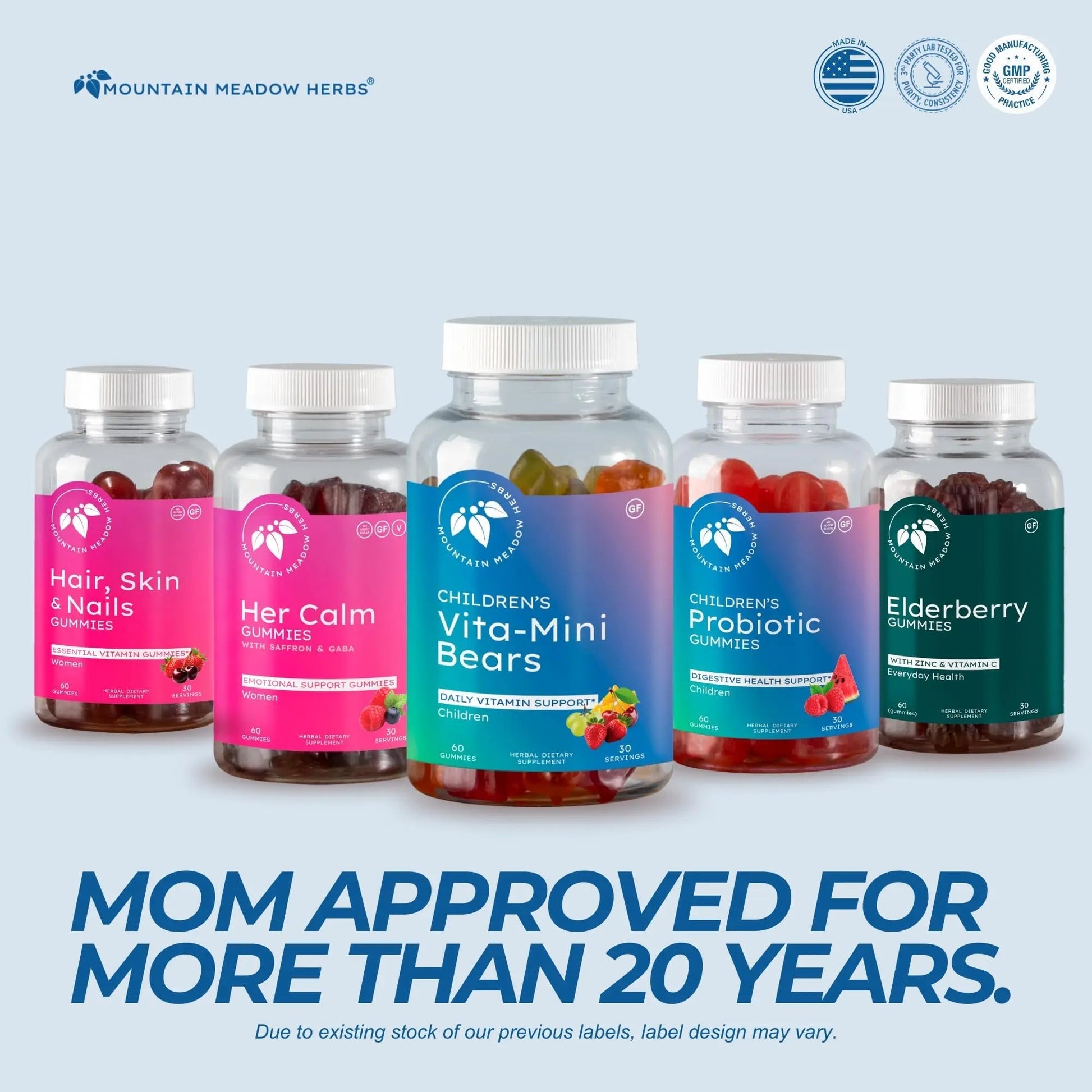 Mountain Meadow Herbs Vita-Mini Bears for Children | Multivitamin with Biotin, Folic & Pantothenic Acid, Iodin, Zinc | Mountain Meadow HerbsBuy Supplements Australia