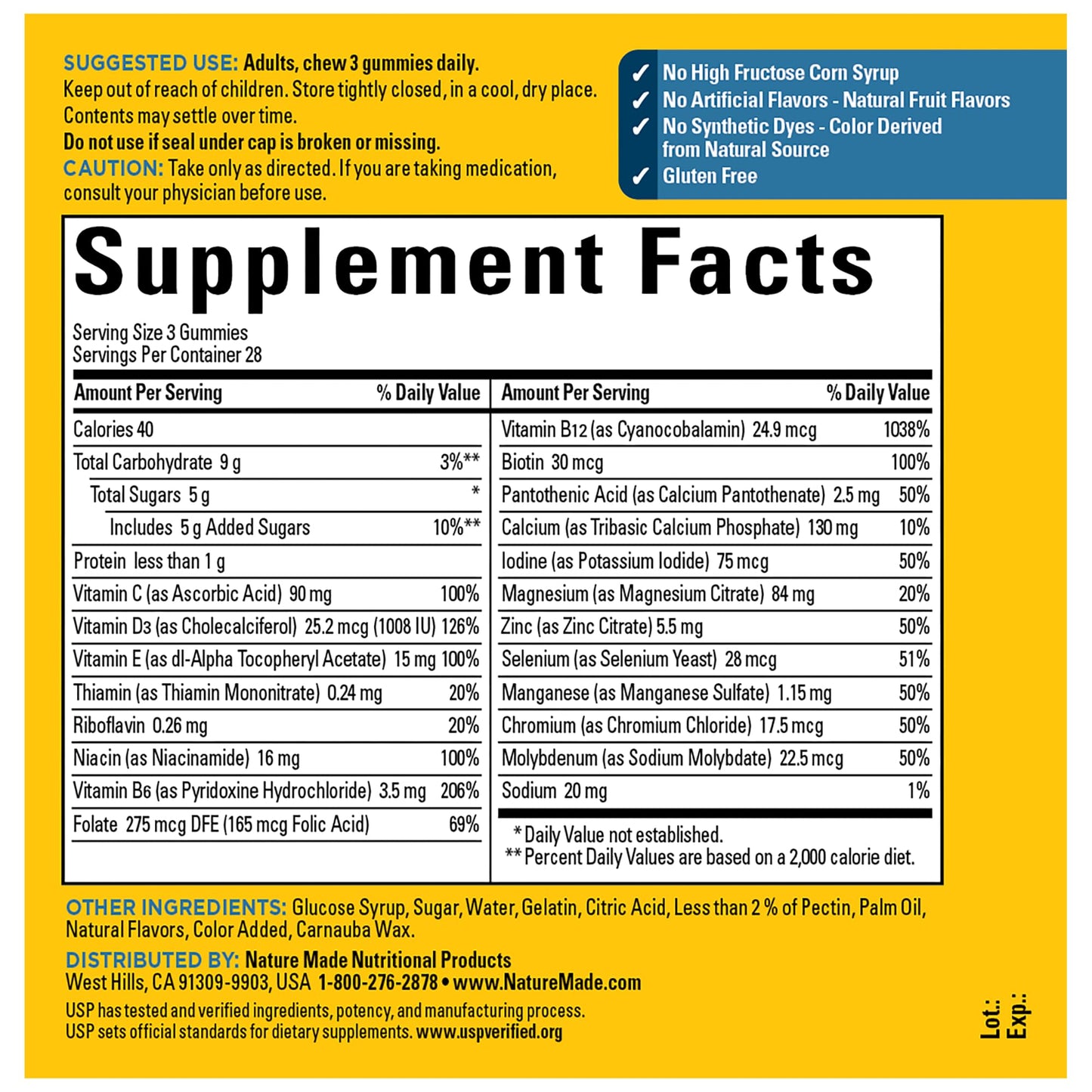 Nature Made Advanced Multivitamin Gummies 50 + for Him, Mens Multivitamins Gummies with Magnesium Citrate Nature MadeBuy Supplements Australia