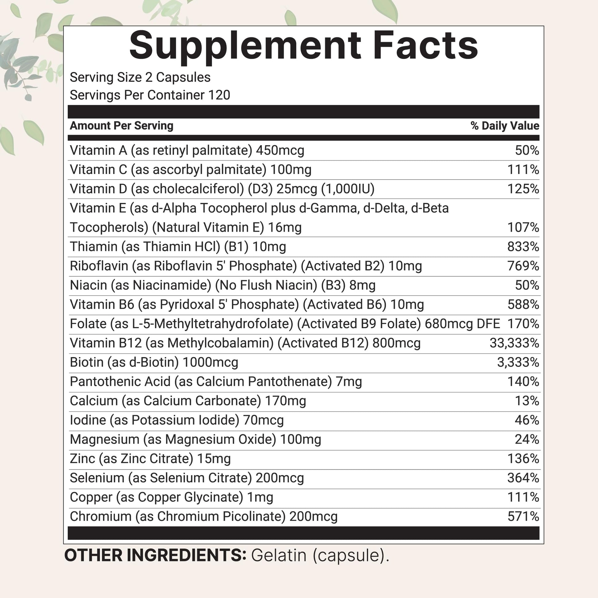 Micro Ingredients Pure Methylated Multivitamin, 240 Capsules | 19-in-1 Formula with Vitamins C, D, B12, Folate, Magnesium, Zinc & More | Micro IngredientsBuy Supplements Australia