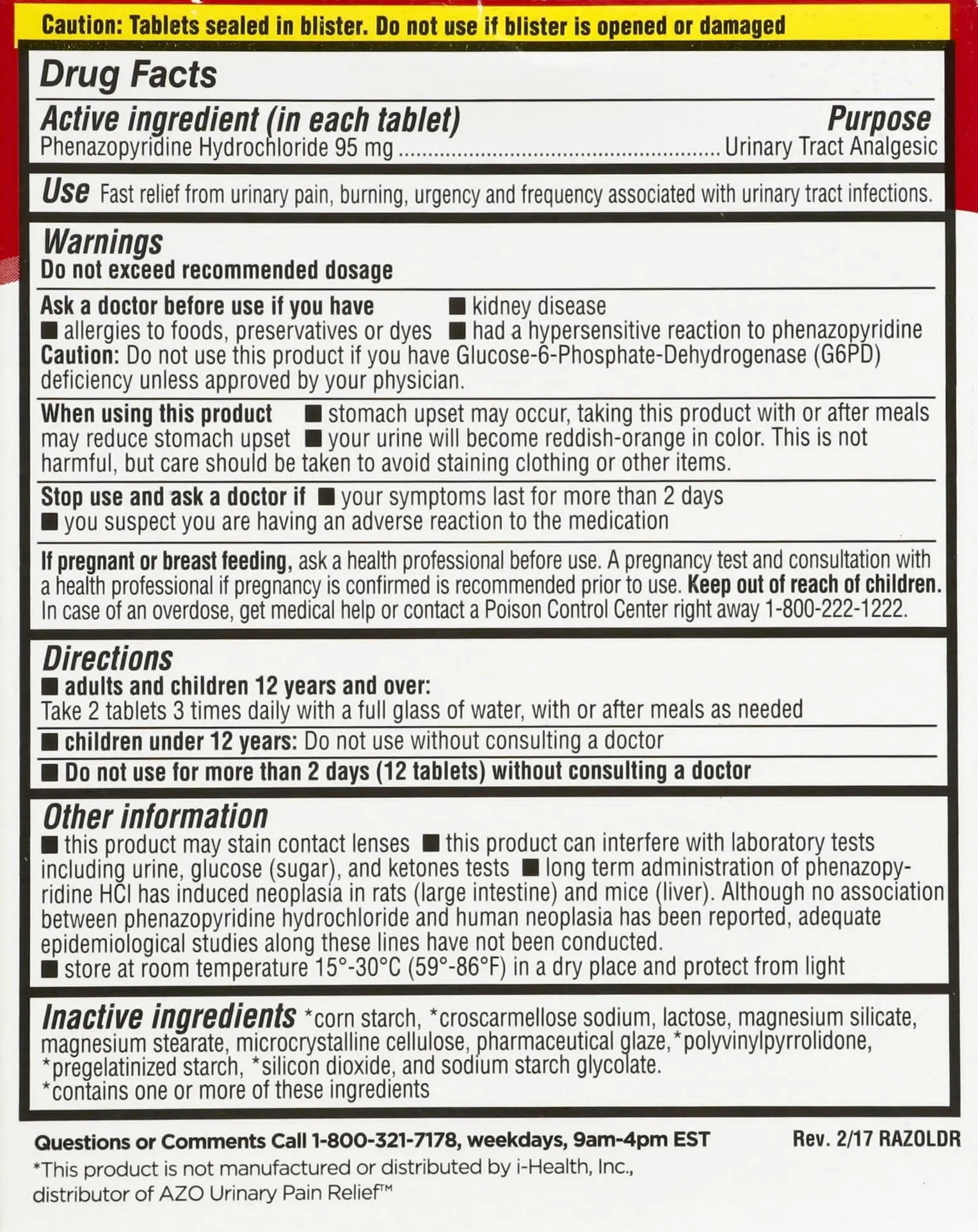 Leader Urinary Pain Relief Maximum Strength, Urinary Tract Analgesic, Relieves Burning and Urgency, Phenazopyridine Hydrochloride 95 mg, for Adults, Both Men & Women, 30 Tablets LeaderBuy Supplements Australia