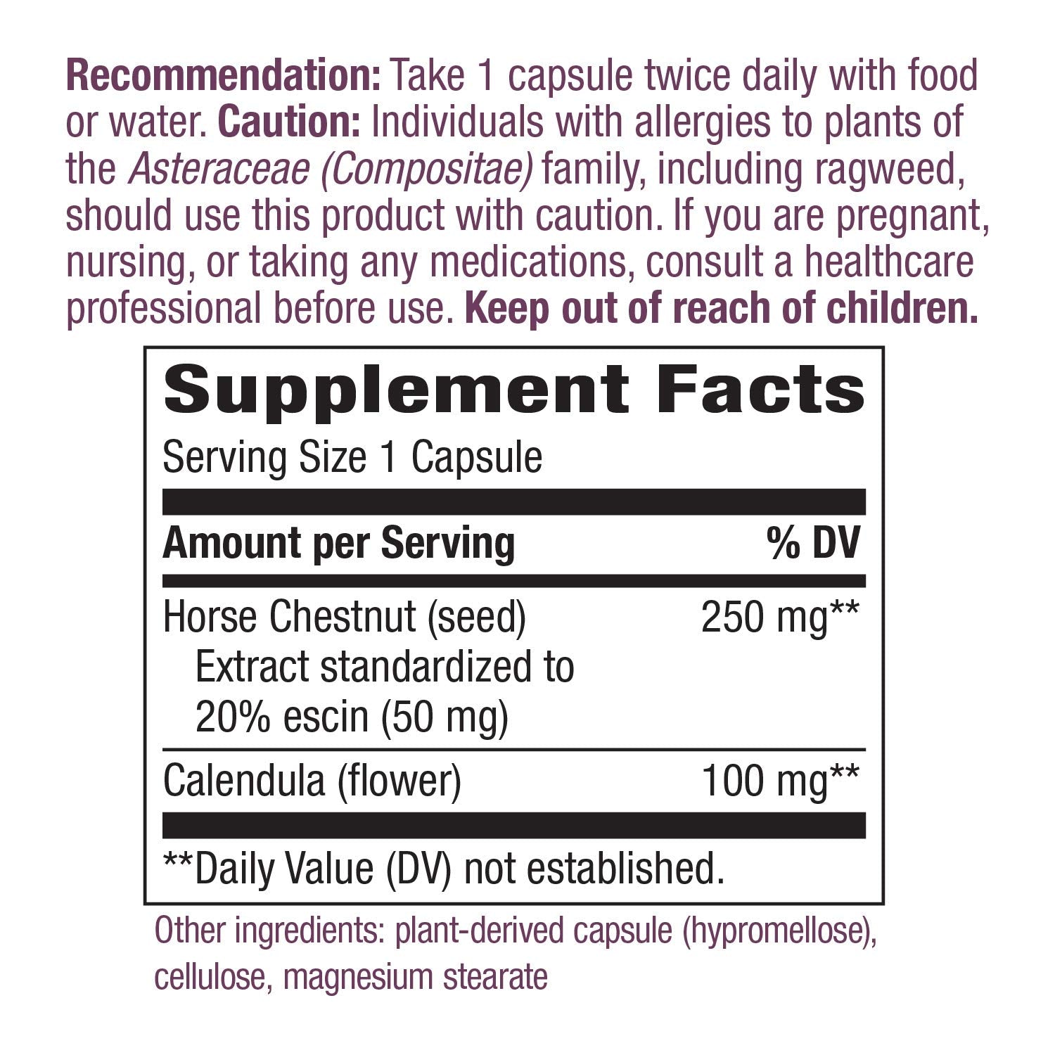 Nature's Way Standardized Horse Chestnut, Premium Extract for Healthy Veins and Blood Nature's WayBuy Supplements Australia