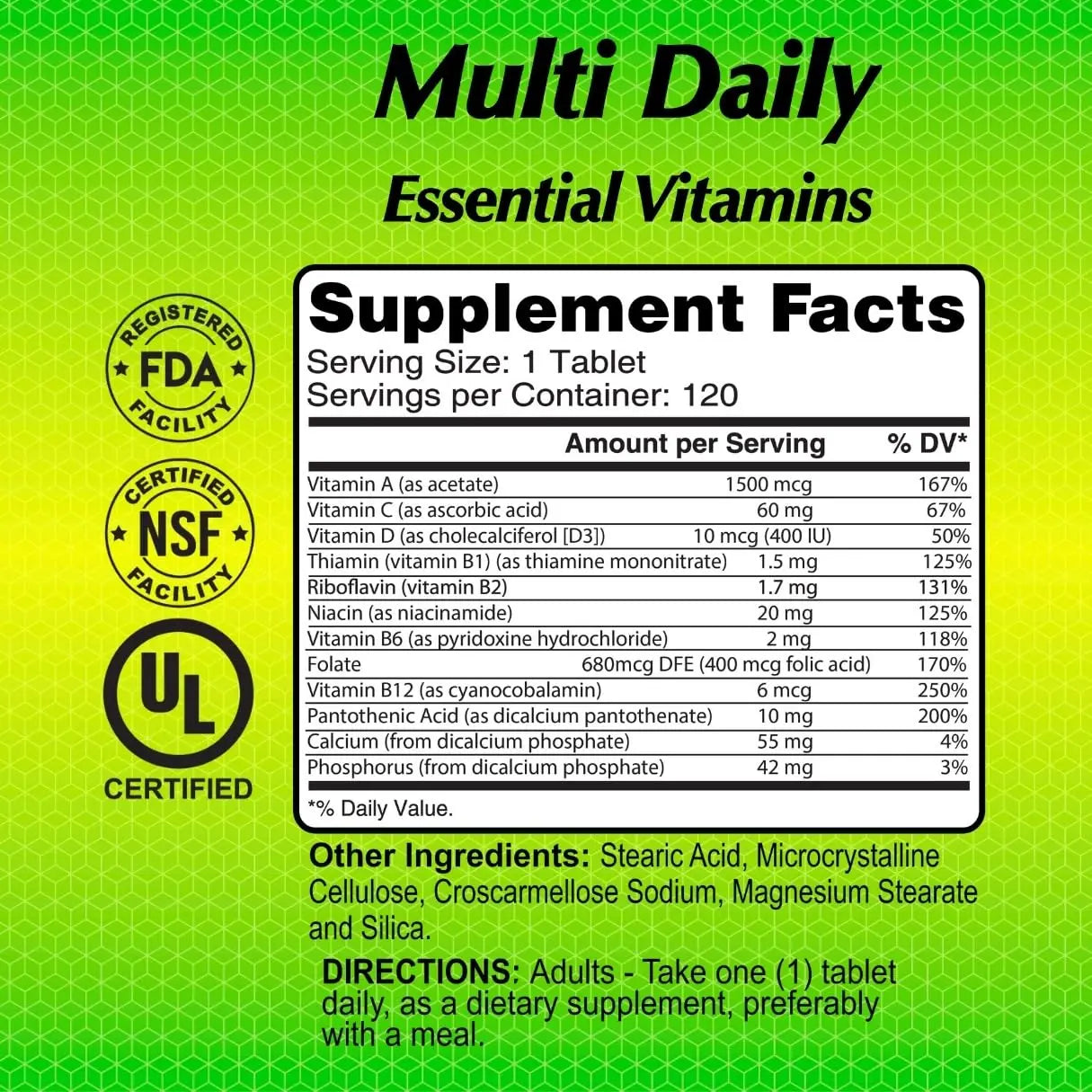 ALFA VITAMINS Multi Daily Vitamins Essential Vitamins to Support The Immune System and Promote a Healthy Lifestyle - 120 Tablets ALFA VITAMINSBuy Supplements Australia