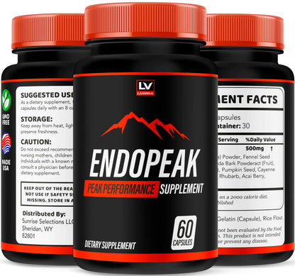 (5 Pack) Endopeak Capsules, Official Advanced Formula, 300 Capsules for 5 Months LIVORKABuy Supplements Australia
