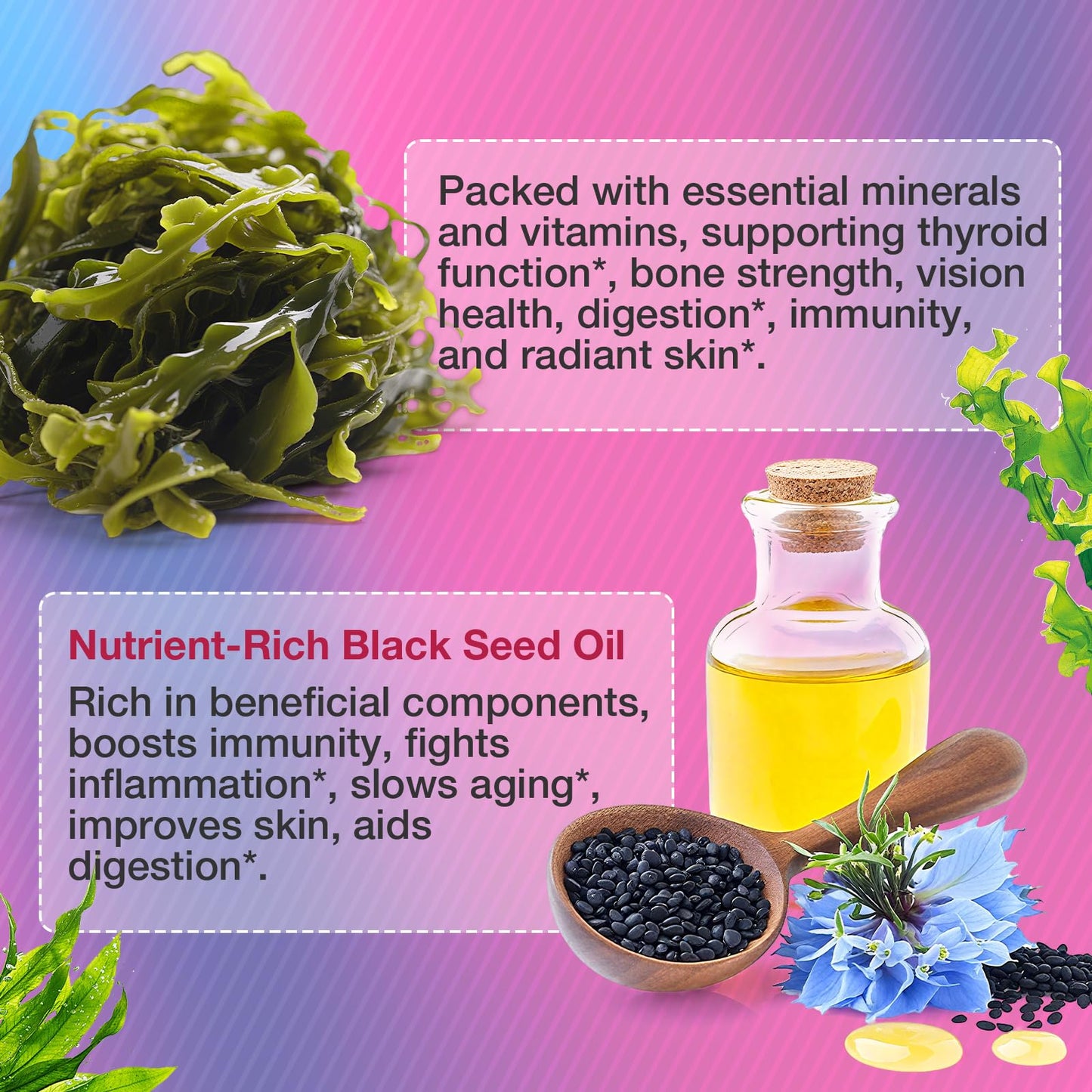 MSLOTAL Irish Sea Moss Gummies with Ashwagandha Bladderwrack and Burdock Root - Natural Irish Seamoss Supplement for Thyroid, Energy, Immune Support - 60 Vegan Gummy MSLOTALBuy Supplements Australia