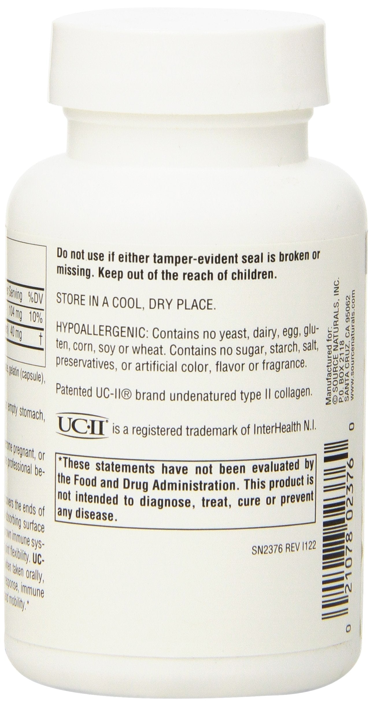 Source Naturals UC-II, Undenatured Collagen Joint Comfort Source NaturalsBuy Supplements Australia