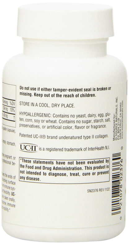 Source Naturals UC-II, Undenatured Collagen Joint Comfort Source NaturalsBuy Supplements Australia