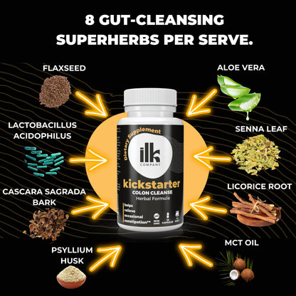 ILK COMPANY Made in USA Herbal Colon Cleanse Capsules - Non GMO - Gluten Free Capsules ILK COMPANYBuy Supplements Australia