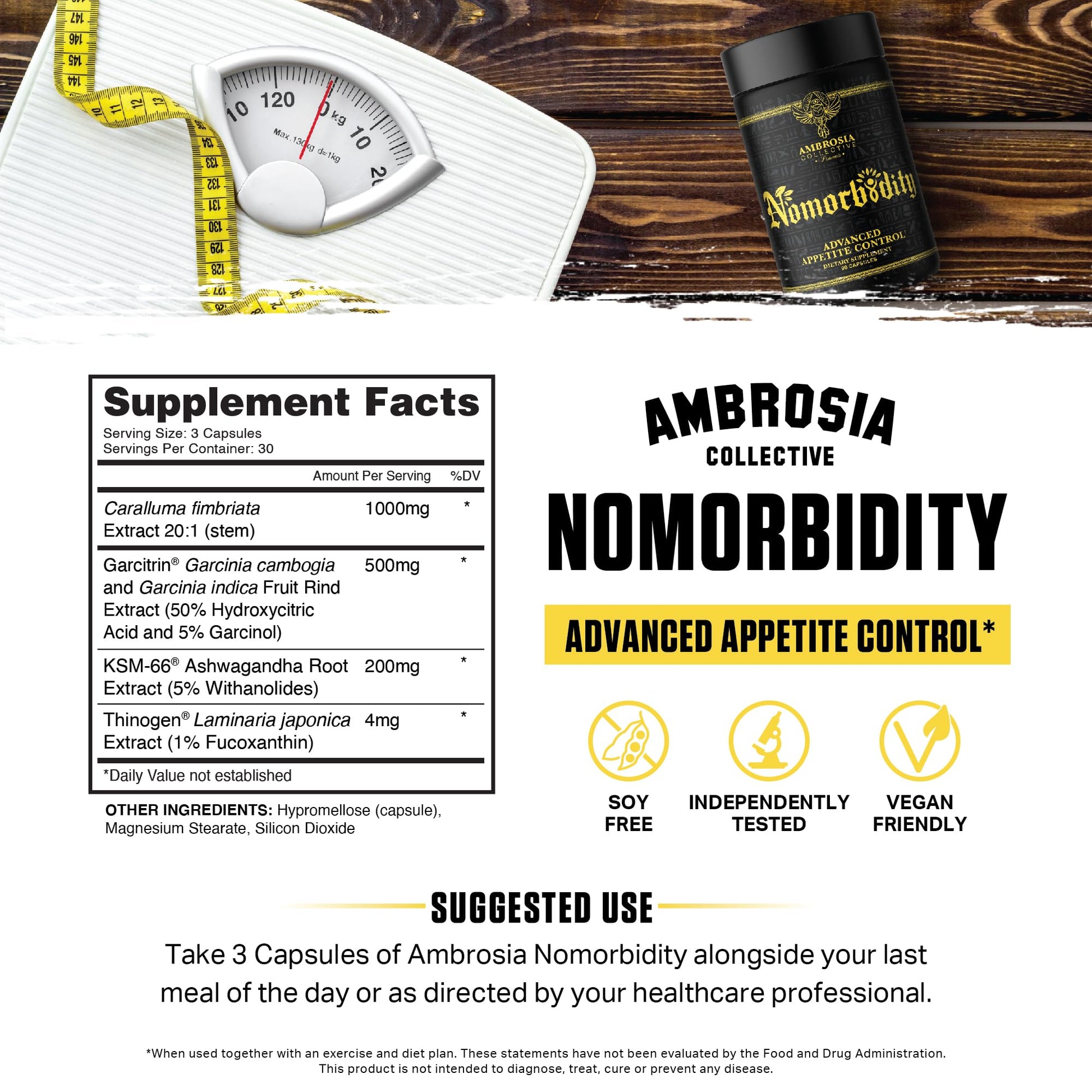 Ambrosia Nomorbidity Advanced Appetite Control & Hunger Management Formula AmbrosiaBuy Supplements Australia