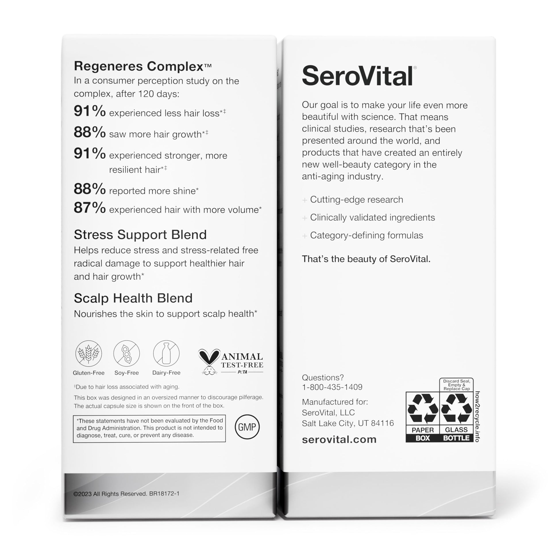 SeroVital Hair Regeneres Advanced, 90 Capsules, 30-Day Supply SerovitalBuy Supplements Australia
