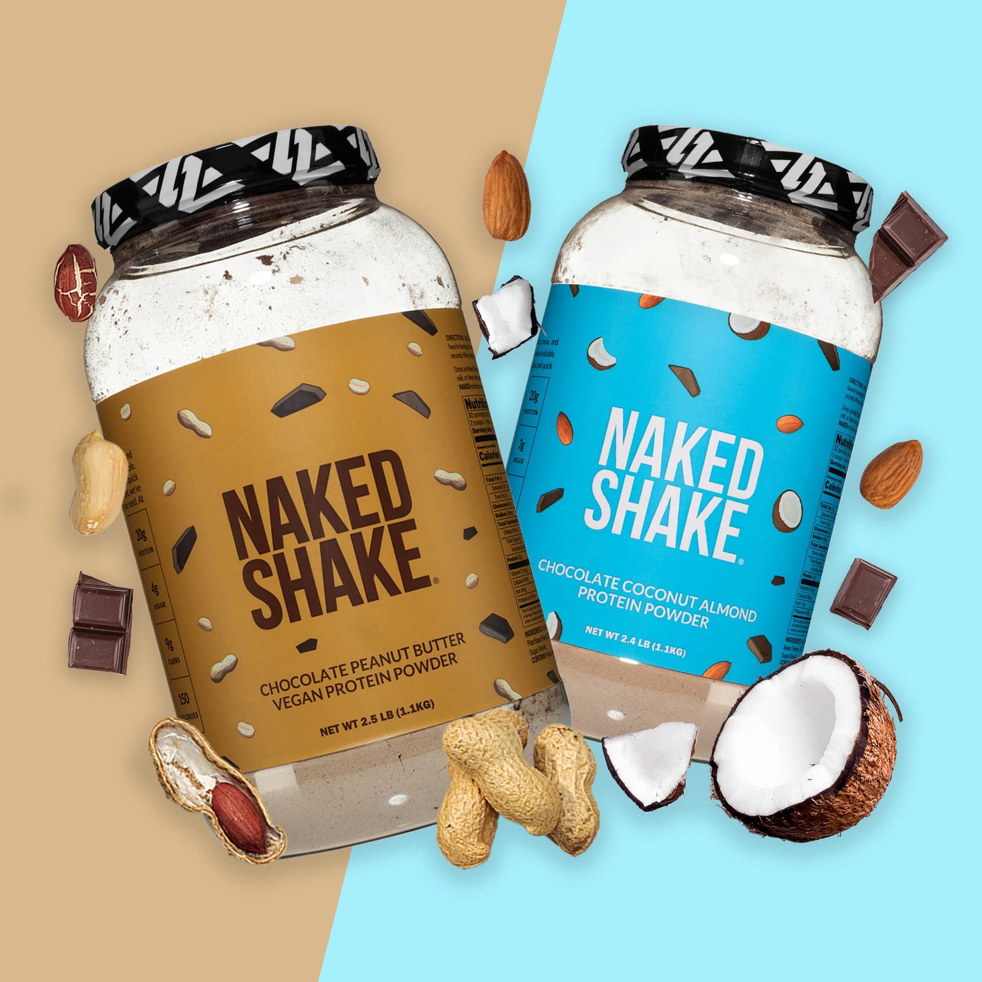 Naked Shake - Chocolate Peanut Butter Protein Powder - Vegan Protein Powder from US NAKEDBuy Supplements Australia