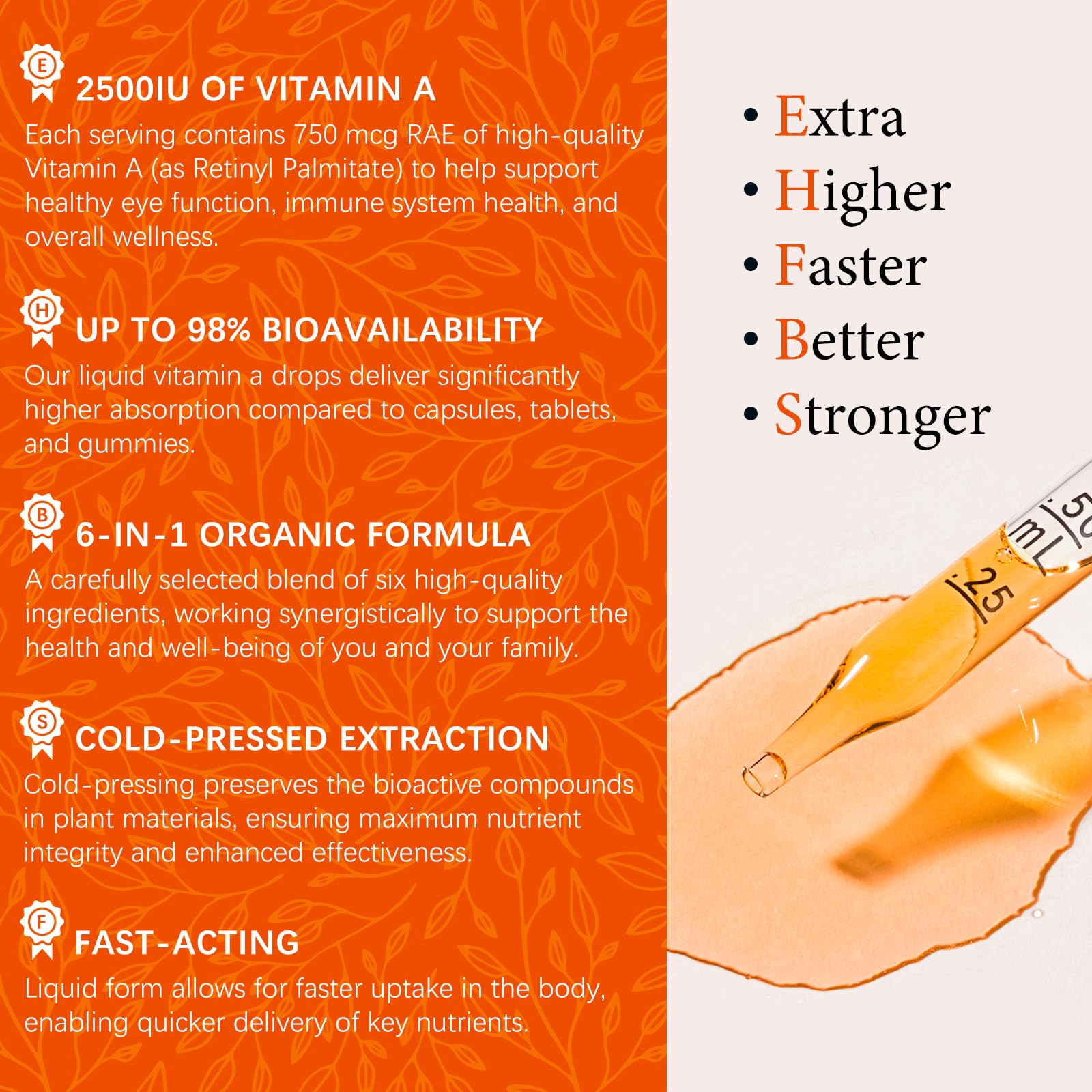 OASIS FORCE 6 in 1 Vitamin A Liquid Drops with Lutein & Zeaxanthin, Vita A Retinyl Palmitate for Skin, Vision & Immune Support, Adults & Kids Ages 6+, Vegan, Non-GMO, 2 Fl Oz OASIS FORCEBuy Supplements Australia