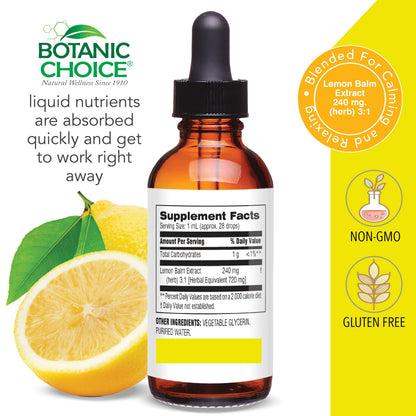 Botanic Choice Mega Fruits and Veggies Blend (60 Capsules) + Lemon Balm Tincture (1 fl oz) Bundle - Energy Balance & Superfood Supplement + Relaxation and Sleep Support Botanic ChoiceBuy Supplements Australia