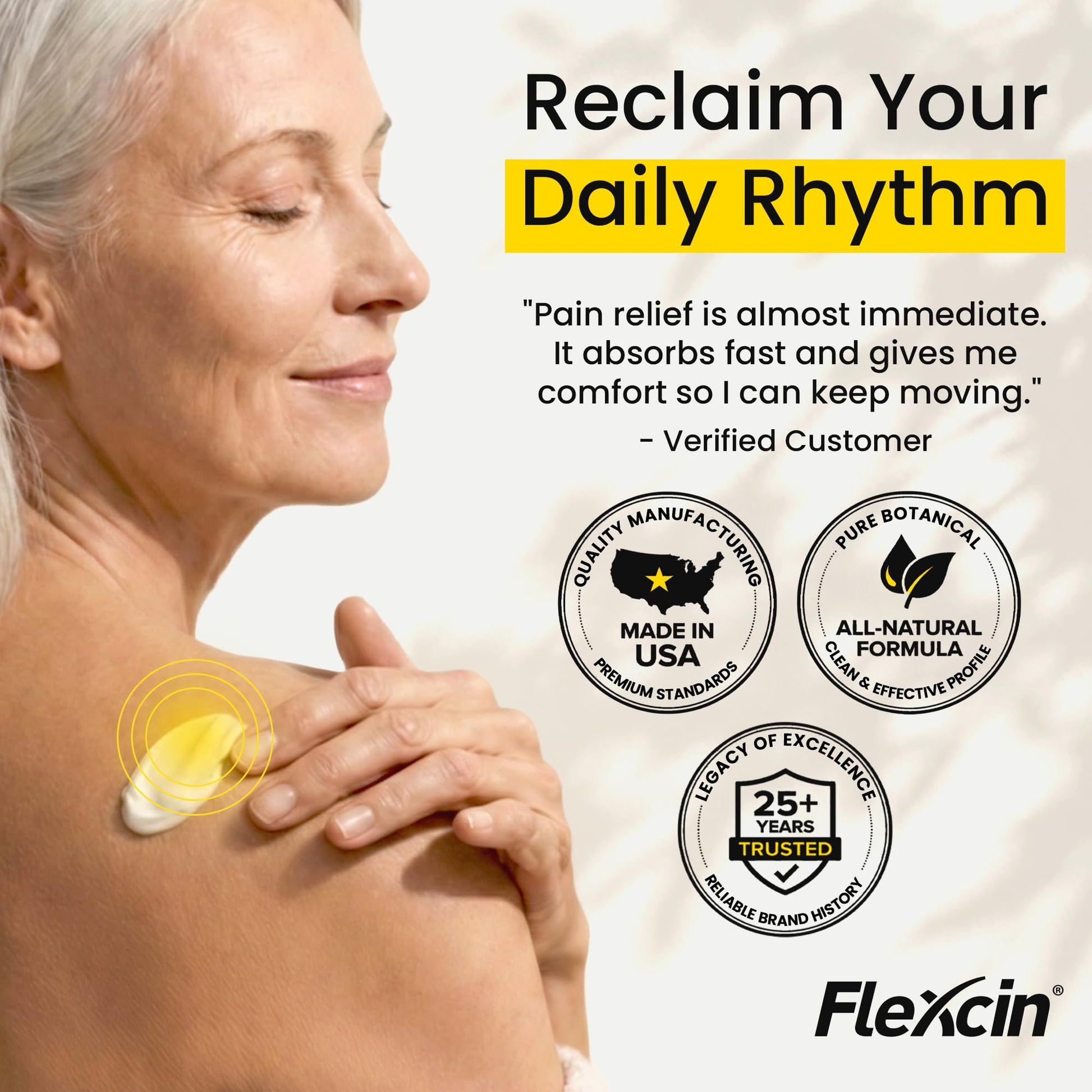 Flexcin Motion Lotion with CM8 - Joint & Muscle Therapy Cream for Back, Neck, Knee, Hand, Foot - Fast Absorbing with DMSO, Emu Oil, Aloe Vera - Non-Greasy 4oz Jar FlexcinBuy Supplements Australia