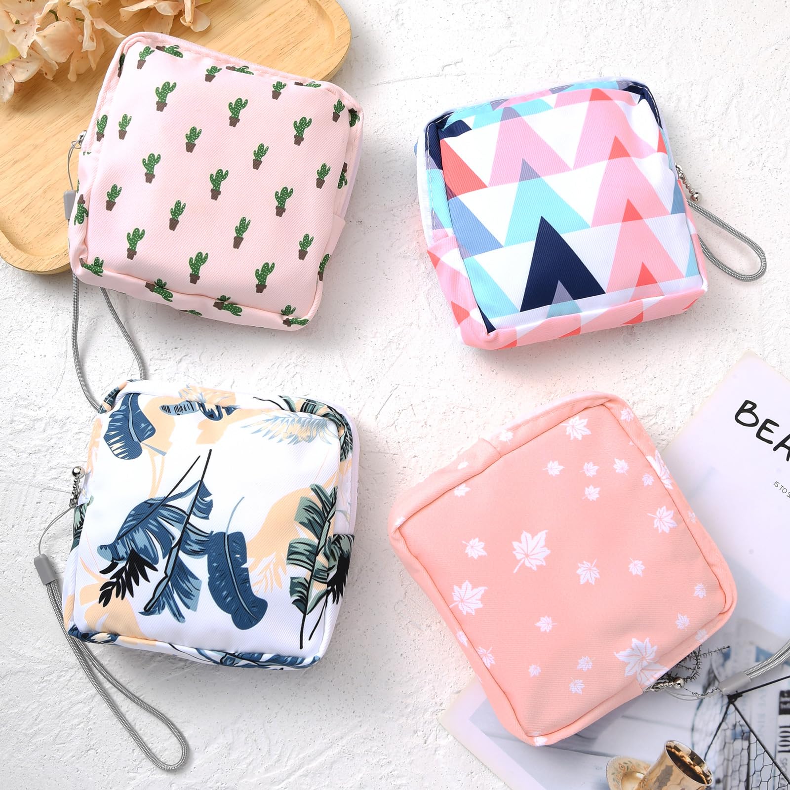 4Pcs Sanitary Napkin Storage Bag, Small Menstrual Period Bag Period Pouch Waterproof AbeilloBuy Supplements Australia