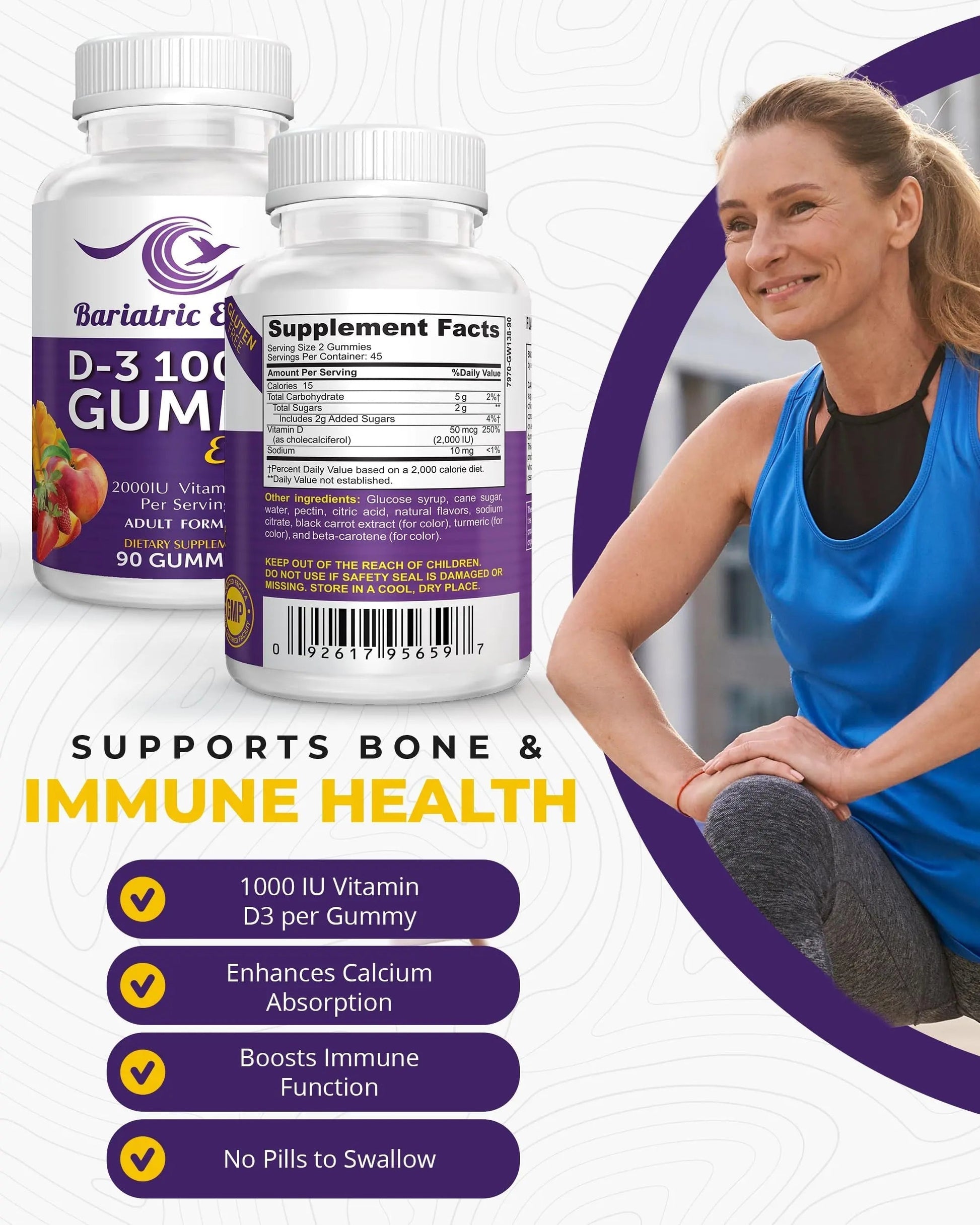 Bariatric Expert D3 Vitamin – Fast-Melting Dietary Supplement for Adults Post Bariatric Surgery, 90 Count Bariatric Food ExpertBuy Supplements Australia