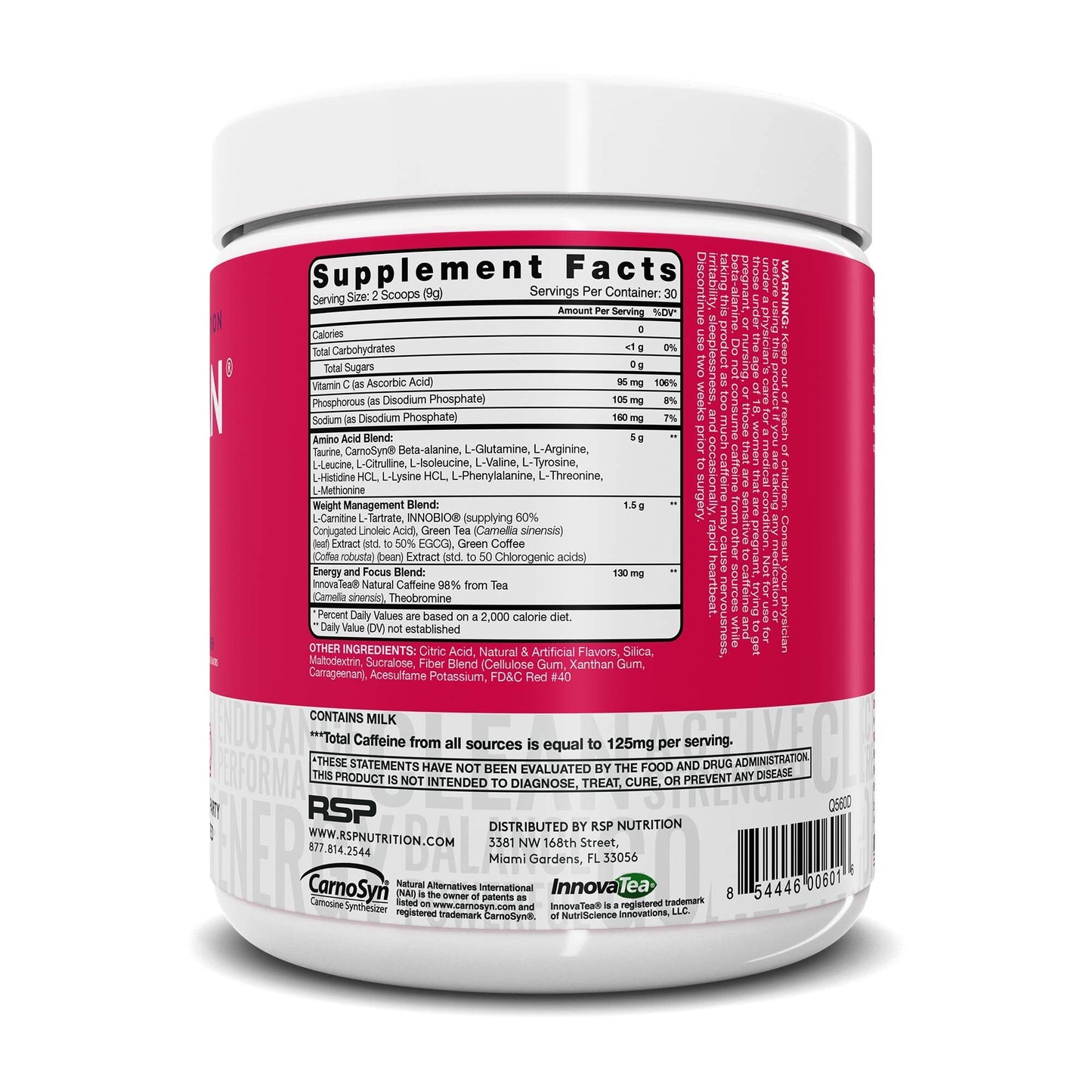 RSP NUTRITION AminoLean Pre Workout Energy (Fruit Punch 30 Servings) with AminoLean Recovery Post Workout Boost (Blood Orange 30 Servings)