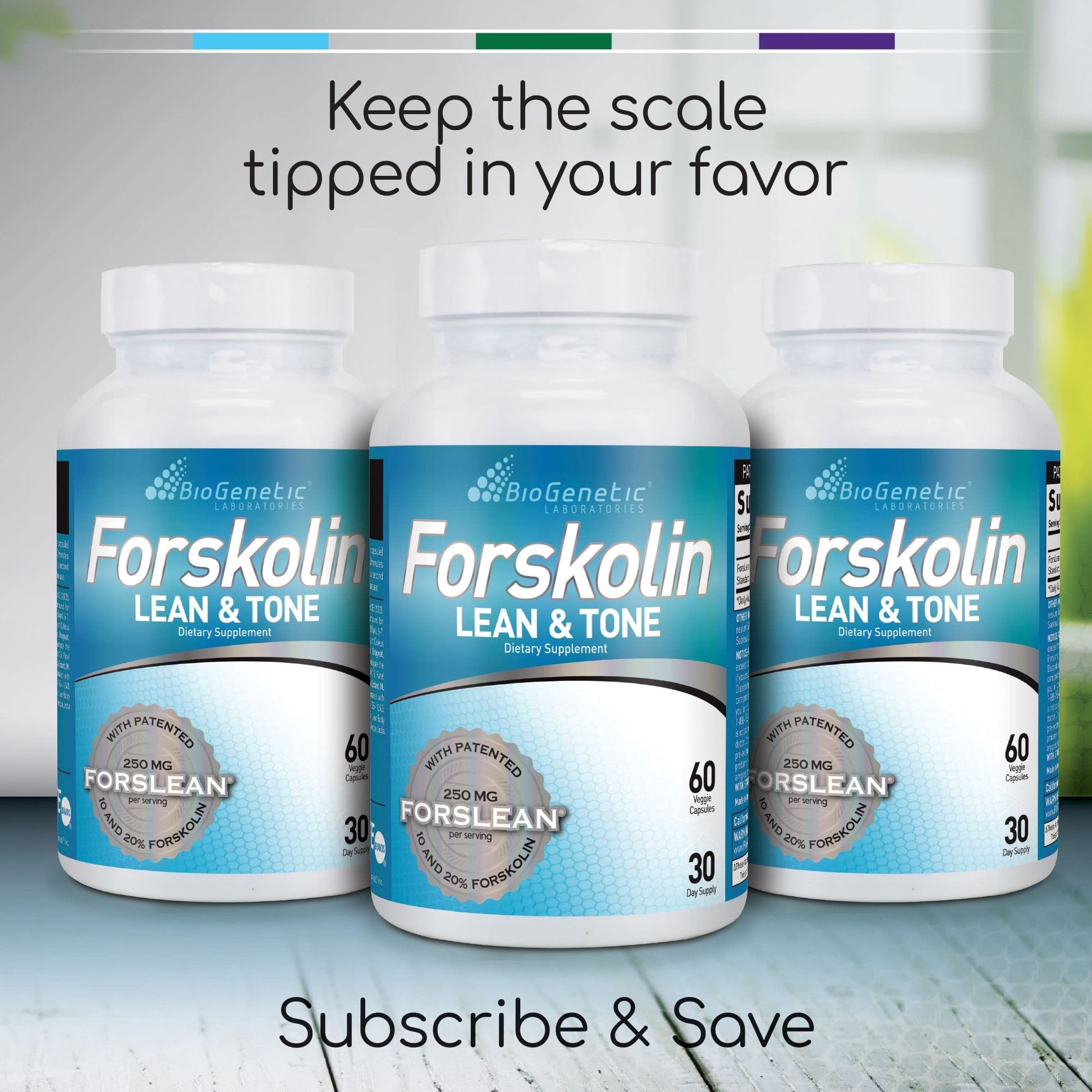 BioGenetic Labs Forskolin Lean & Tone - Weight Loss Pills - Body Toning Formula Fat Burner BioGenetic LaboratoriesBuy Supplements Australia
