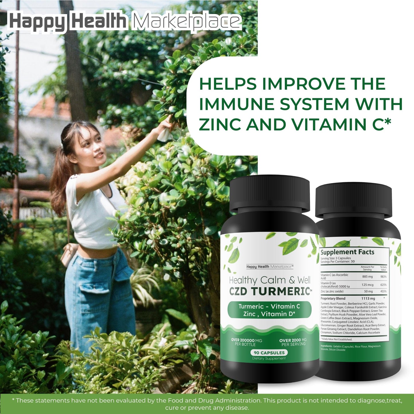 Healthy Calm & Well CDZ Gummies Capsules - Our Best CDZ Supplement Vitamin C D and Zinc - Turmeric Vitamin C D Zinc Magnesium - Our Best Calmwell Cdc Gummies Capsules Zinc Vitamin C Vitamin D Turmeric Happy Health MarketplaceBuy Supplements Australia