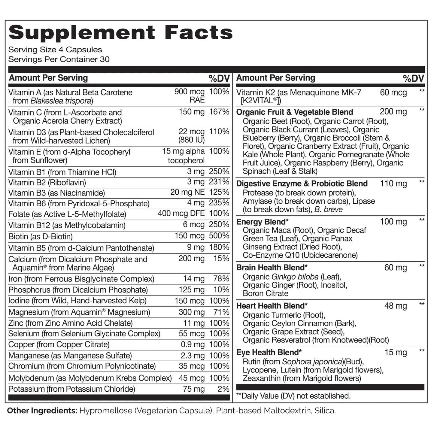 NATURELO Whole Food Multivitamin for Women - 120 Capsules and Whole Food Multivitamin for Men - 120 Capsules Bundle NATURELO