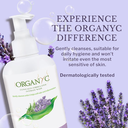 Organic Intimate Wash with Lavender Essential Oils & Flower Extracts, Gentle Cleansing Feminine OrganycBuy Supplements Australia