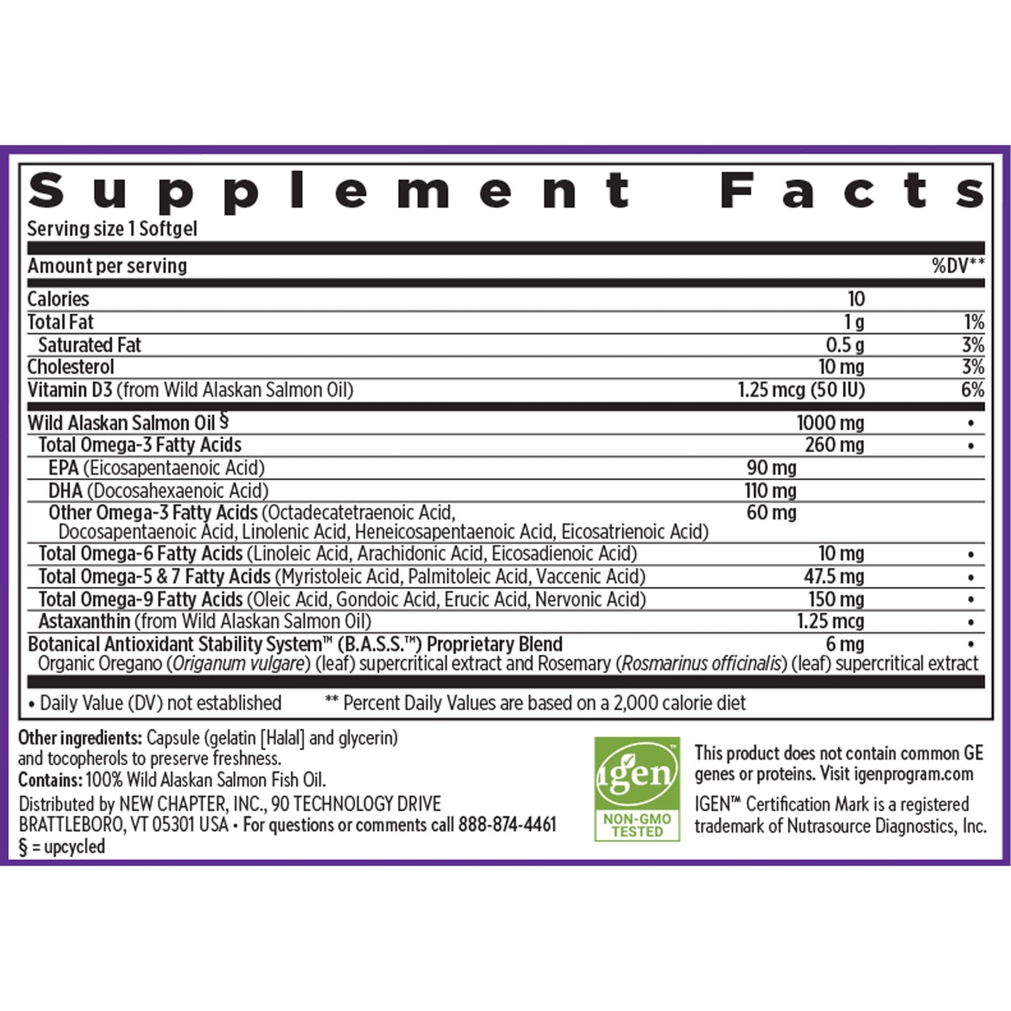 New Chapter Omega-3 Complex, 1000mg Softgels, Fish Oil Supplement Wild Alaskan Salmon for Heart, Brain, Eye, Joint & Skin Health Support - 30 Count New ChapterBuy Supplements Australia