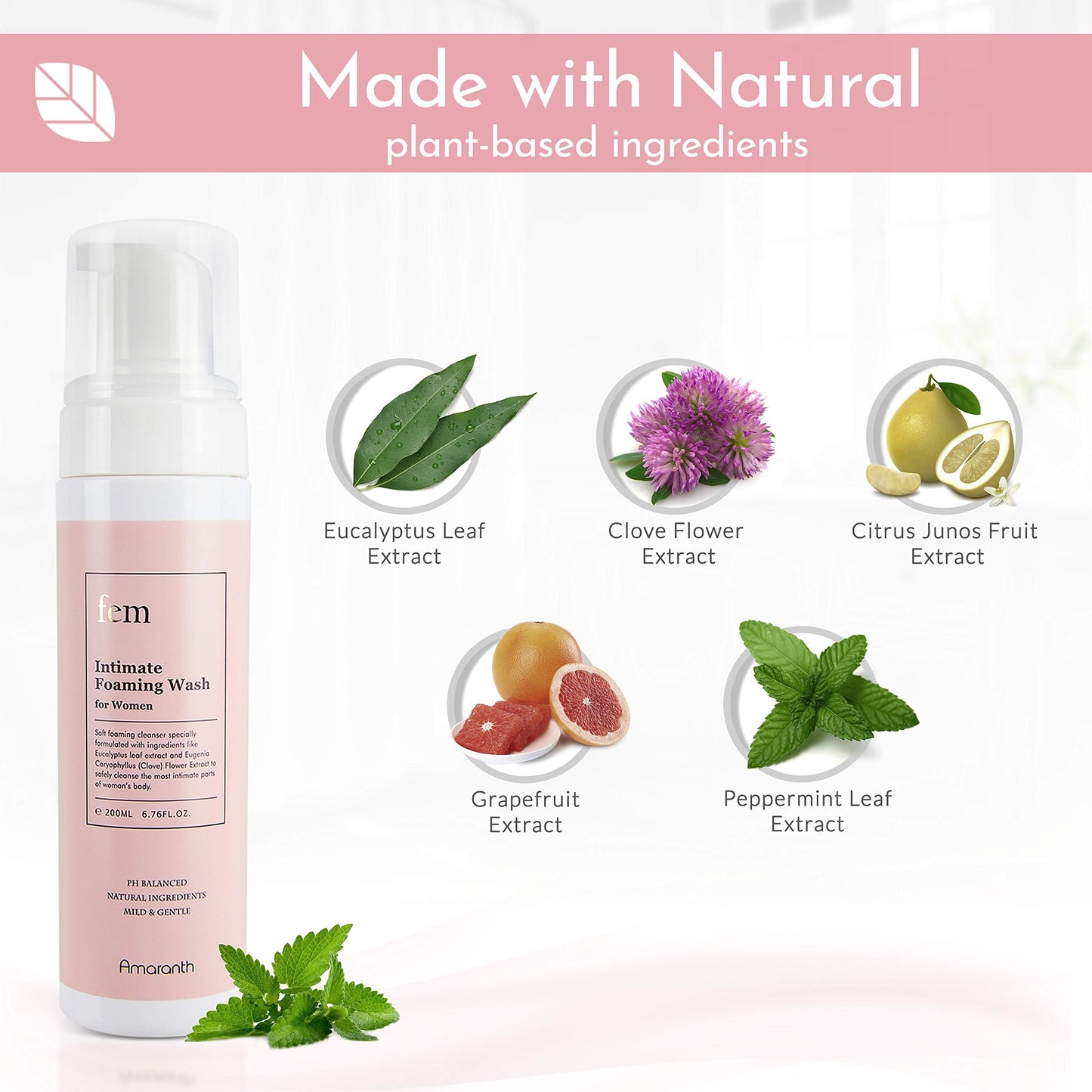 fem pH Balance Intimate Wash for Women, Feminine Wash for Sensitive Skin, Gentle Cleanser AmaranthBuy Supplements Australia