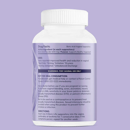 Peachlife Boric Acid Suppositories in Vegetable Capsules - USA Made - Vaginal pH PeachlifeBuy Supplements Australia
