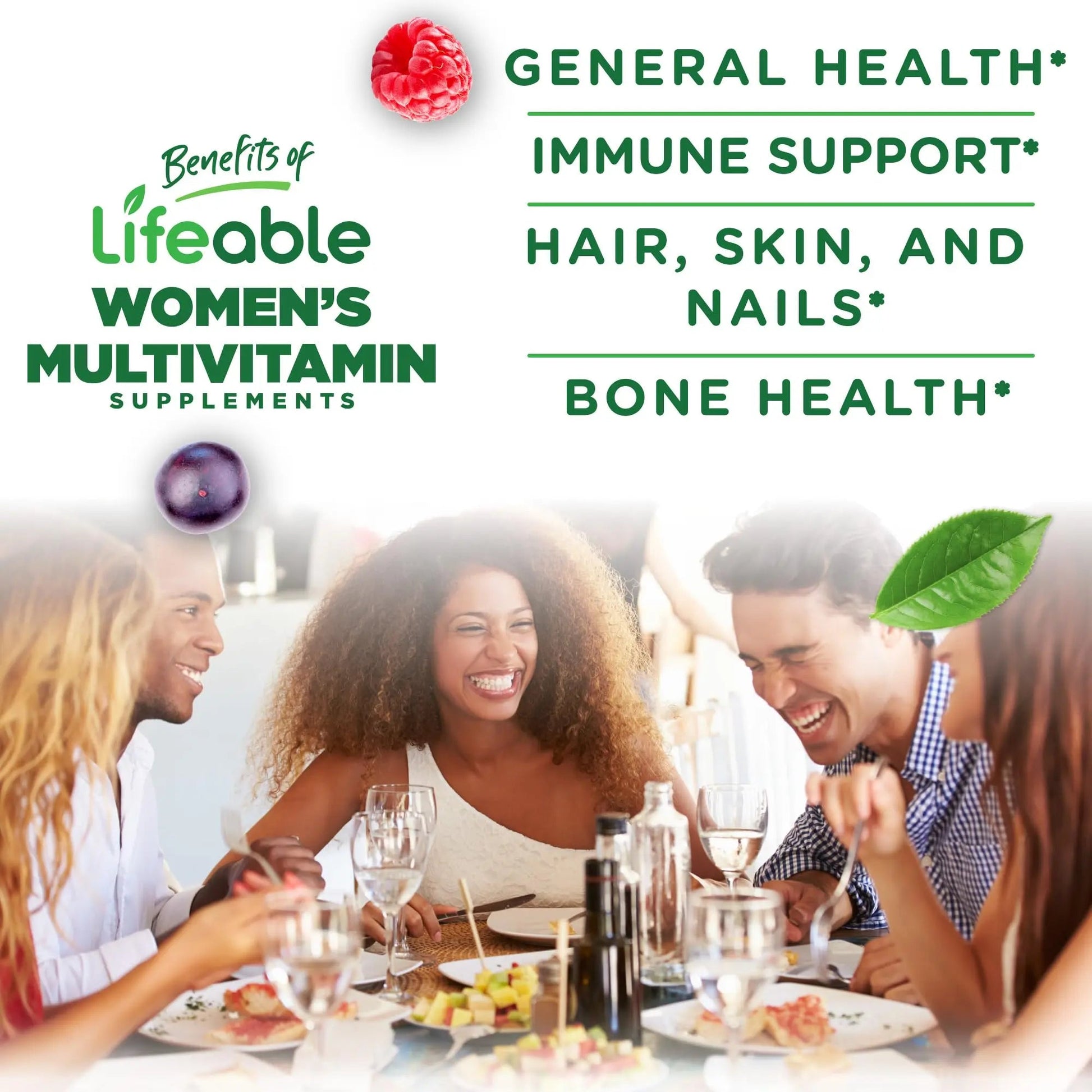 Lifeable Womens Multivitamin Gummy | with Vitamin A, C, D, E, Niacin, B6, Folate, B12, Biotin, Pantothenic Acid, Iodine, Zinc | Lifeable