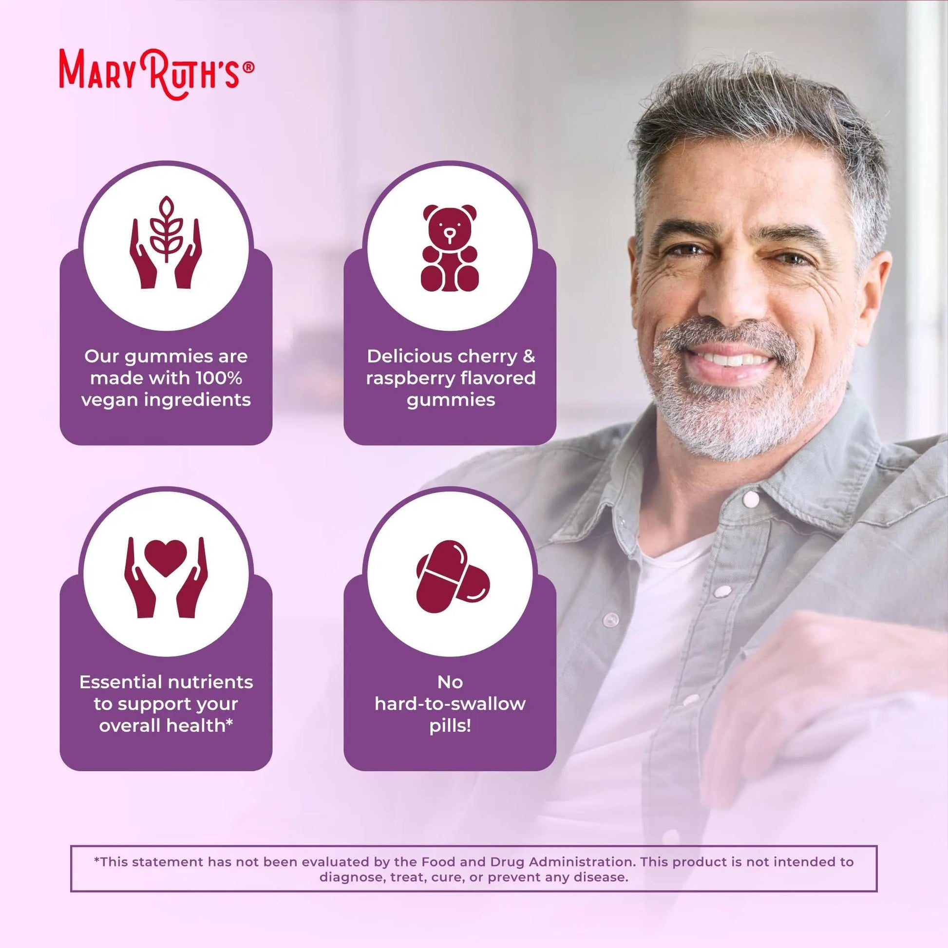MaryRuth Organics Mens Vitamin Gummy | USDA | Vegan | Daily Multivitamins for Immune Support MaryRuth OrganicsBuy Supplements Australia
