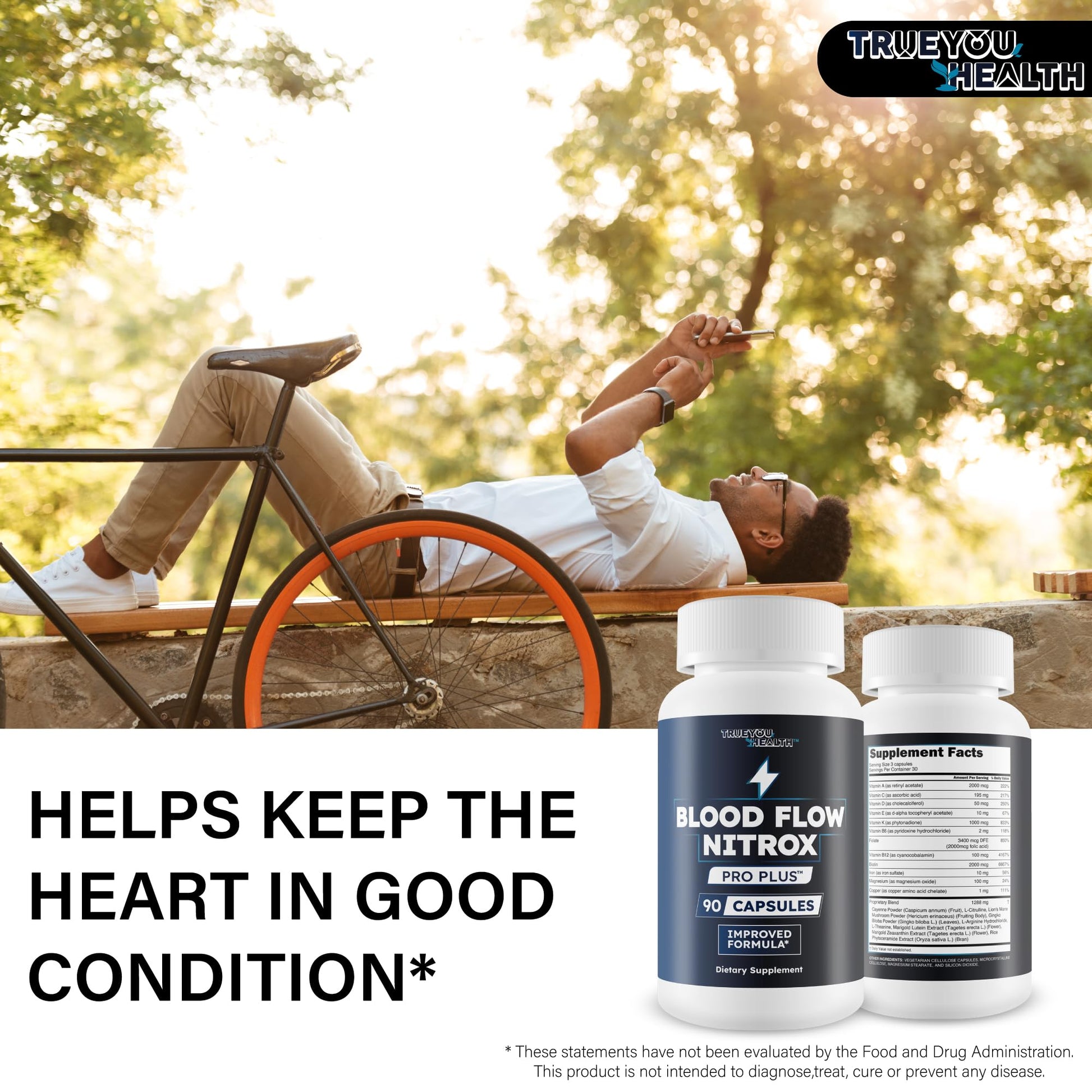 Blood Flow Nitrox Pro Plus - Improved Formula - Our Best Blood Circulation Supplements For Men - Vasodialators - Increase Blood Flow Care Blood Circulation Supplement Blood Flow Supplement For Men True You HealthBuy Supplements Australia