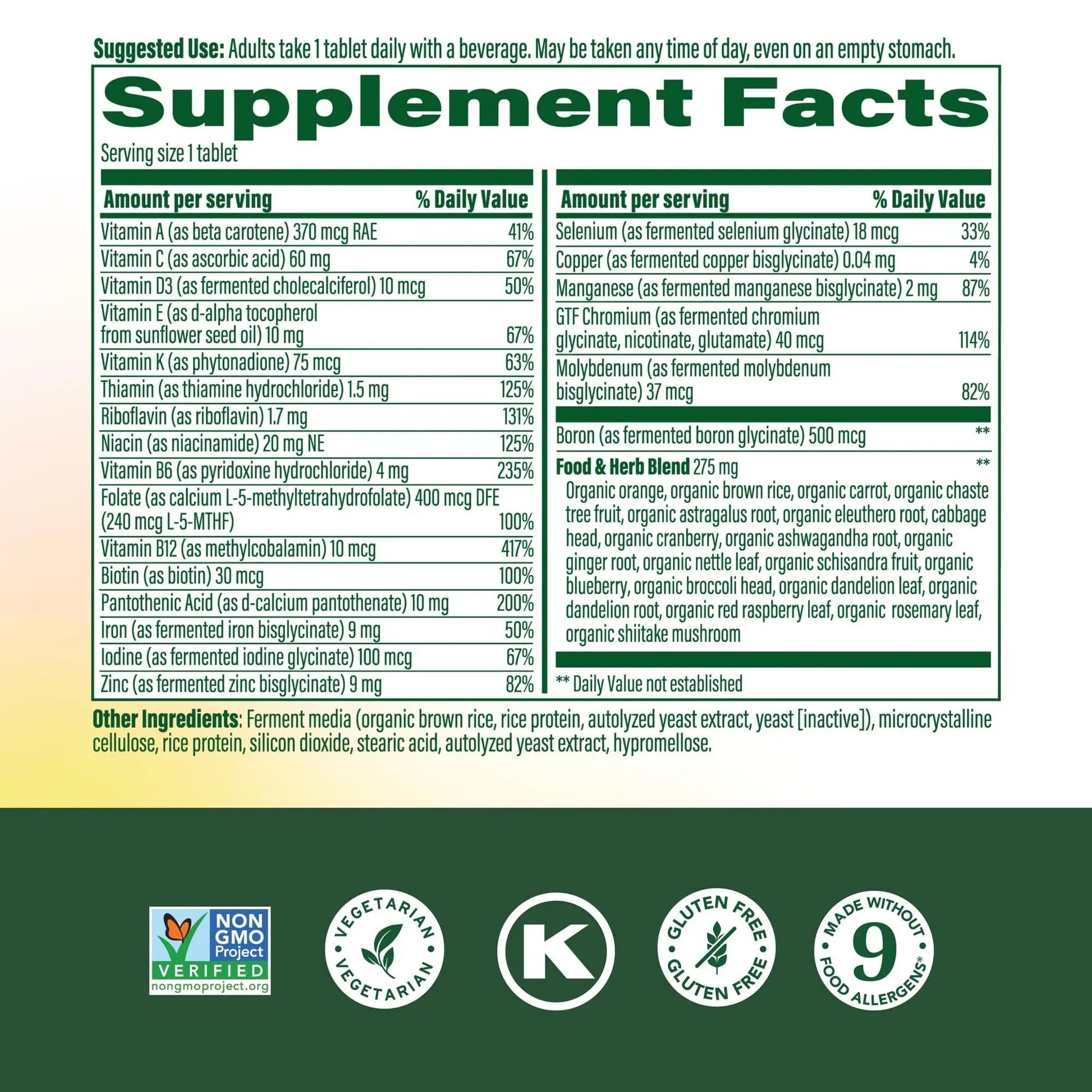 MegaFood Womens Multivitamin One Daily - Multivitamin for Women - Vitamin C, Vitamin D, Iron & B Vitamins - Bone MegaFoodBuy Supplements Australia