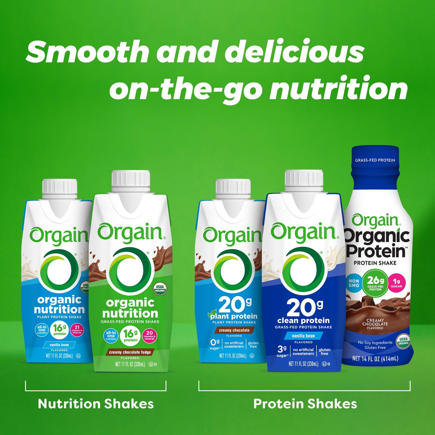 Orgain Organic Nutritional Protein Shake, Vanilla Bean - 16g Grass Fed Whey Protein OrgainBuy Supplements Australia