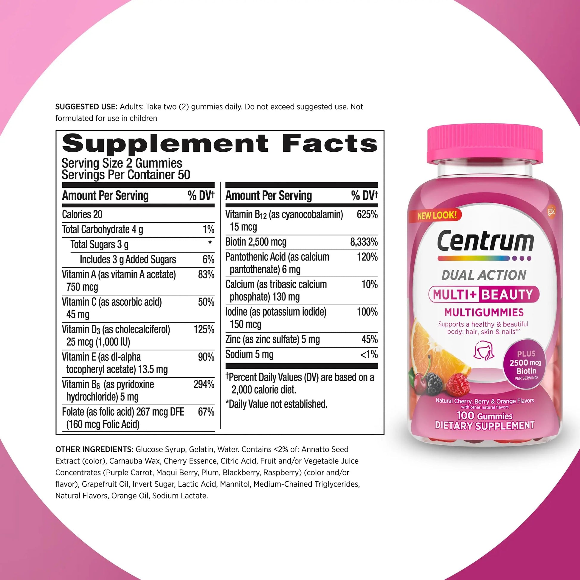 Centrum Multivitamin Gummy, 100 Count (Pack of 1) CentrumBuy Supplements Australia