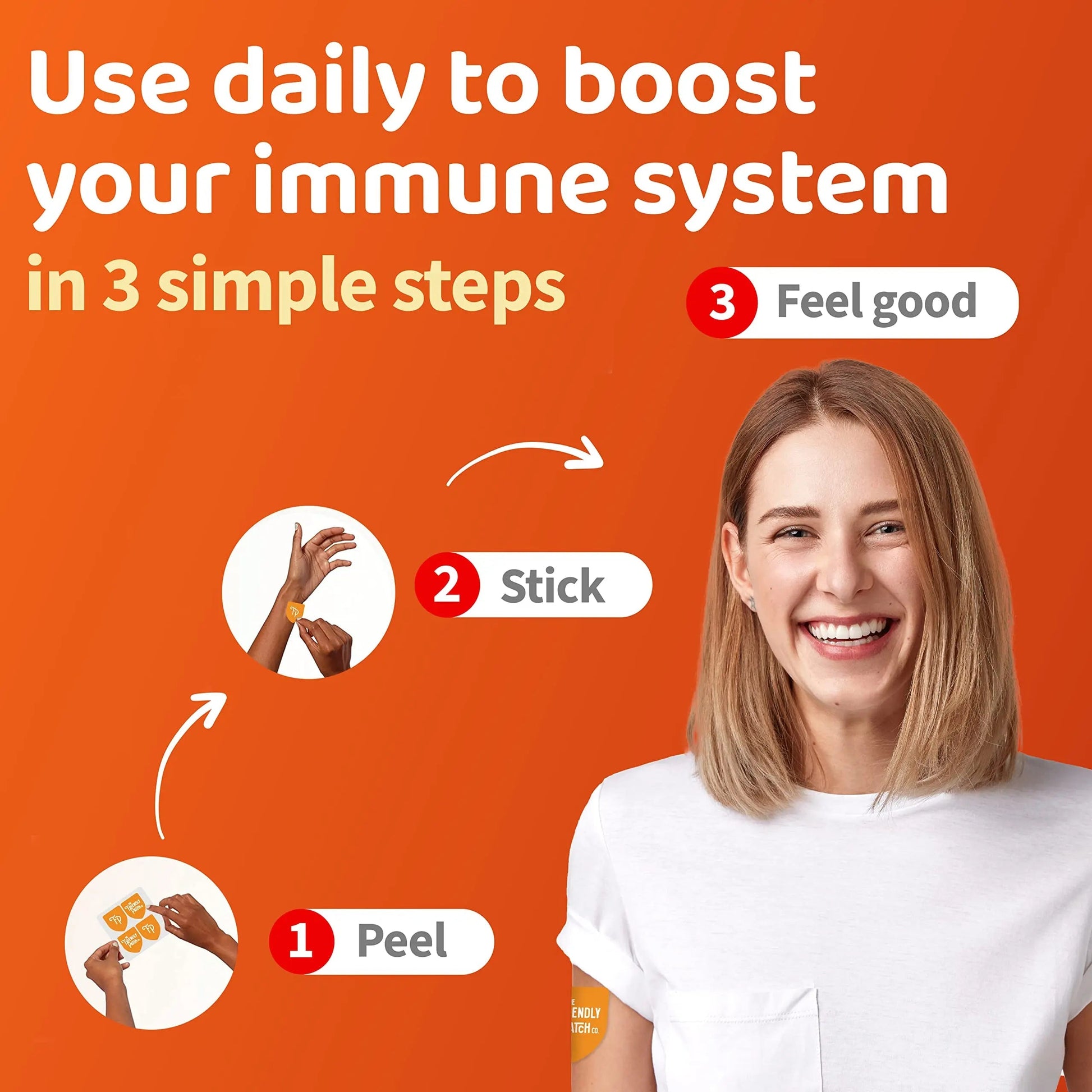 The Friendly Patch Shield Immunity Support Patch | Wearable Immune Boosters for Adults with Vitamin D3, C and Zinc The Friendly Patch CO.Buy Supplements Australia