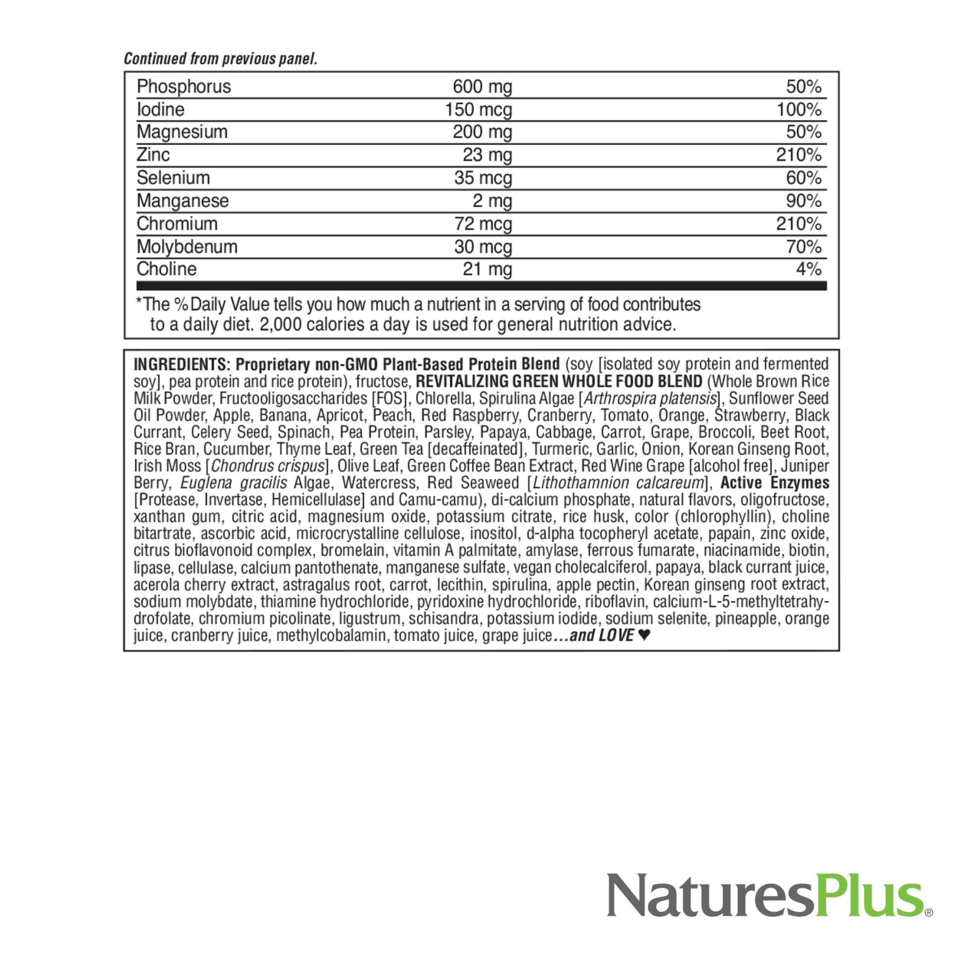 NaturesPlus FRUITEIN Revitalizing Green Foods Shake - 1.3 lbs - Plant-Based Protein (13g/Serving) - Supports Energy & Immune System - Vegetarian, Gluten Free & Non-GMO - 16 Servings NaturesPlusBuy Supplements Australia