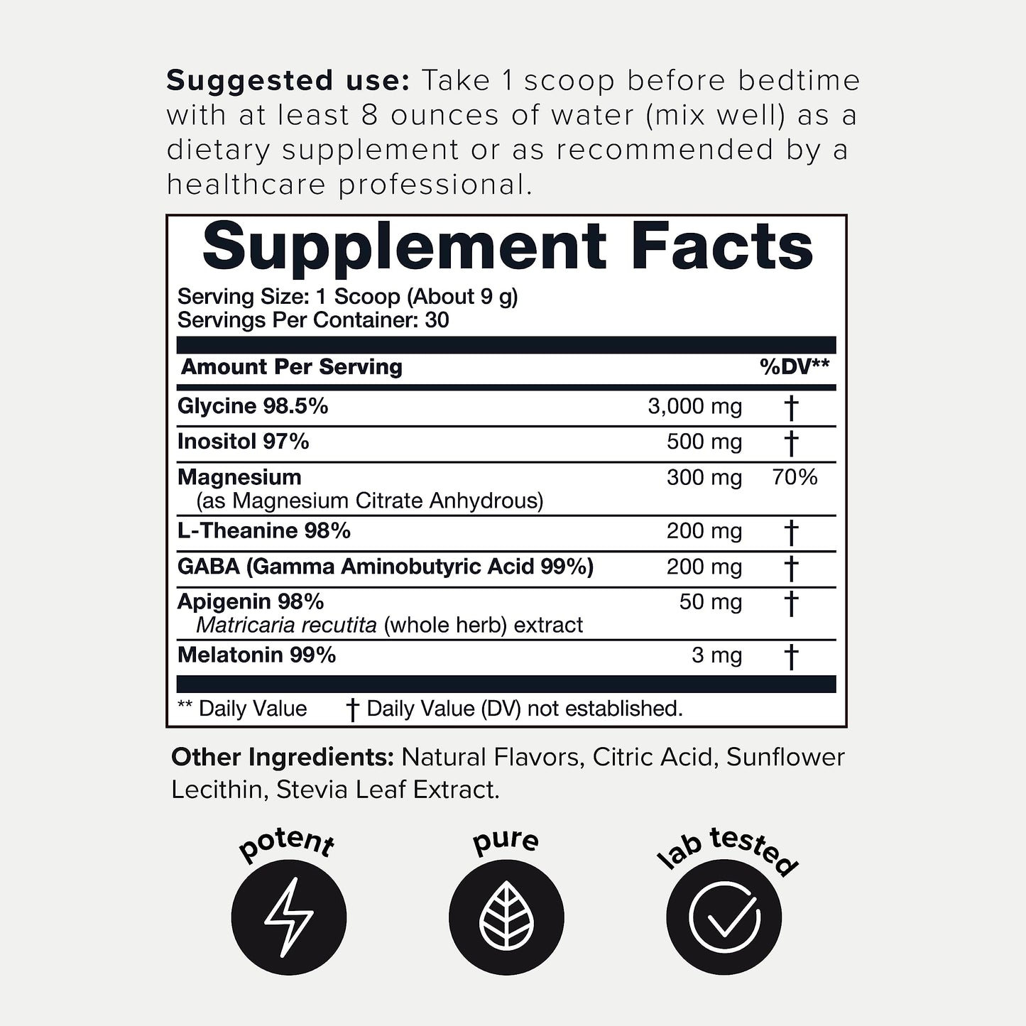 4,500mg Apigenin & Glycine Sleep Huberman Stack with 98% Apigenin, 98.5% Glycine ToniiqBuy Supplements Australia