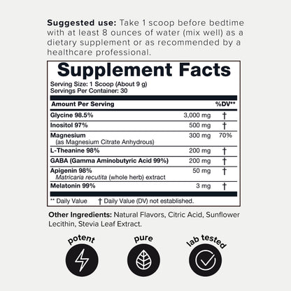 4,500mg Apigenin & Glycine Sleep Huberman Stack with 98% Apigenin, 98.5% Glycine ToniiqBuy Supplements Australia