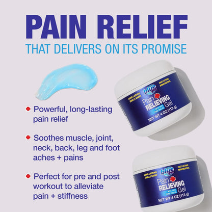 Blue Goo Pain Relieving Gel – Relief for Back, Neck, Muscle and Joint Pain, Fast-Acting Cooling and Soothing Relief with 100% Pure Emu Oil, 4 oz (1 Pack) Blue GooBuy Supplements Australia