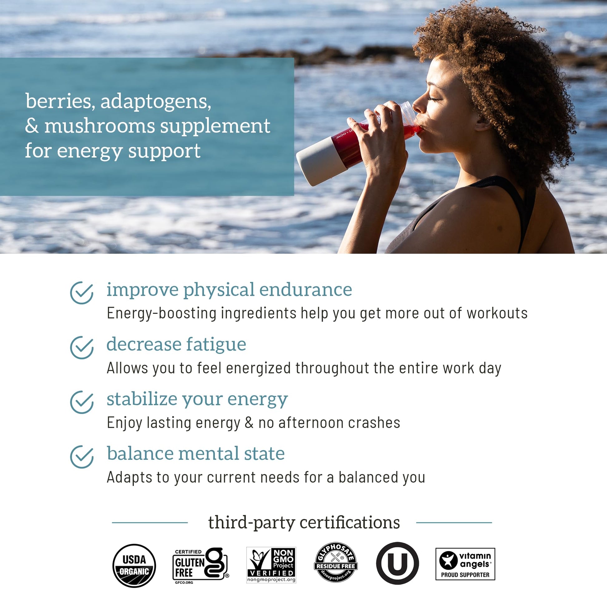 Organifi Red Juice - Natural Superfood Energy Boost - High in Antioxidants - Sweet-Berry OrganifiBuy Supplements Australia