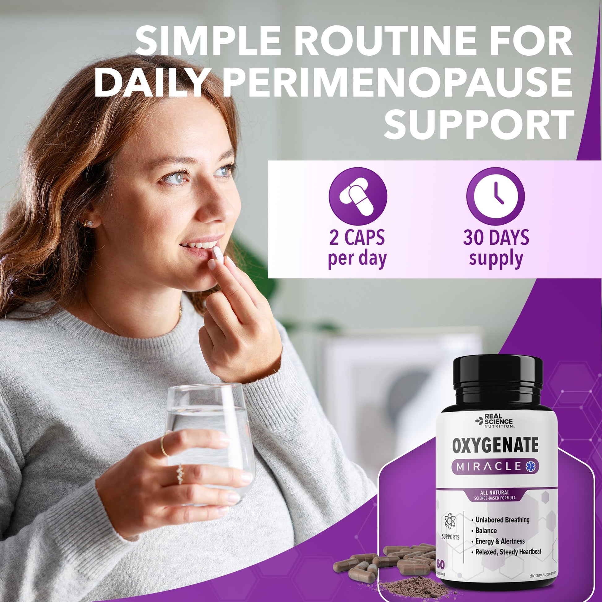 Real Science Perimenopause Supplements for Women for Hormone Balance & Energy Support – Nitric Oxide Formula with Vinitrox, GABA & Essential Vitamins for Hot Flashes, Mood & Energy – 60 Caps Real Science NutritionBuy Supplements Australia