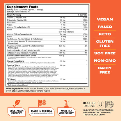 Zahler Mantra Rise, The Energy and Focus Supplement, Citrus Coconut Flavored, 30 Servings. ZahlerBuy Supplements Australia