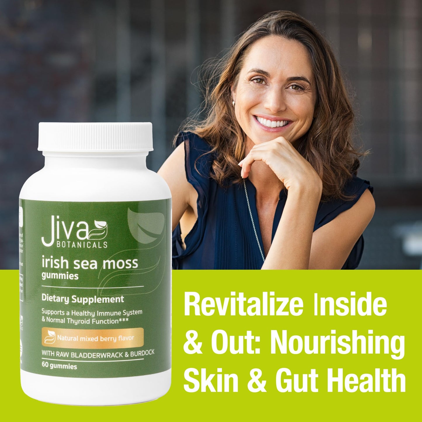 Jiva Botanicals - Irish Sea Moss Gummies with Bladderwrack & Burdock Root 3000mg Jiva BotanicalsBuy Supplements Australia