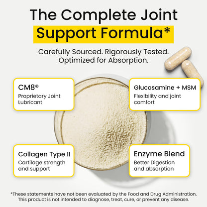 Flexcin Joint Health & Mobility Formula with CM8 (Cetyl Myristoleate) - Joint Supplements for Men and Women with Glucosamine, MSM, Collagen Type II - 90 Capsules FlexcinBuy Supplements Australia