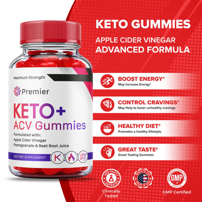 (3 Pack) Premier Keto Acv Gummies Advanced Formula, Premier Keto + Acv Gummies Plus VitakingBuy Supplements Australia
