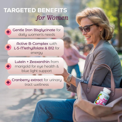 LIVEGOOD Bio-Active Complete Multivitamin for Women with Iron, Daily Women’s Multi with 24 Essential Vitamins and Minerals LIVEGOODBuy Supplements Australia