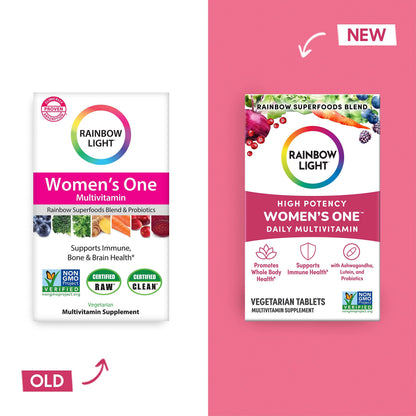 Rainbow Light Womens One High-Potency Daily Multivitamin, Womens Multivitamin Provide Rainbow LightBuy Supplements Australia