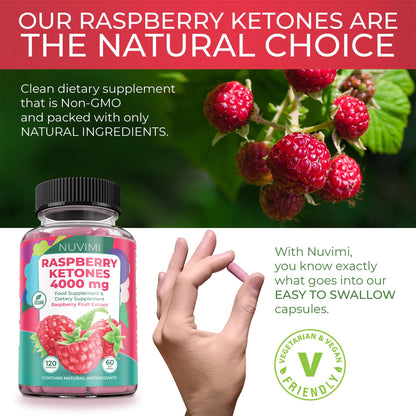 NUVIMI Raspberry Ketones 4000 mg Natural Dietary Food Supplement to Support Healthy NUVIMIBuy Supplements Australia